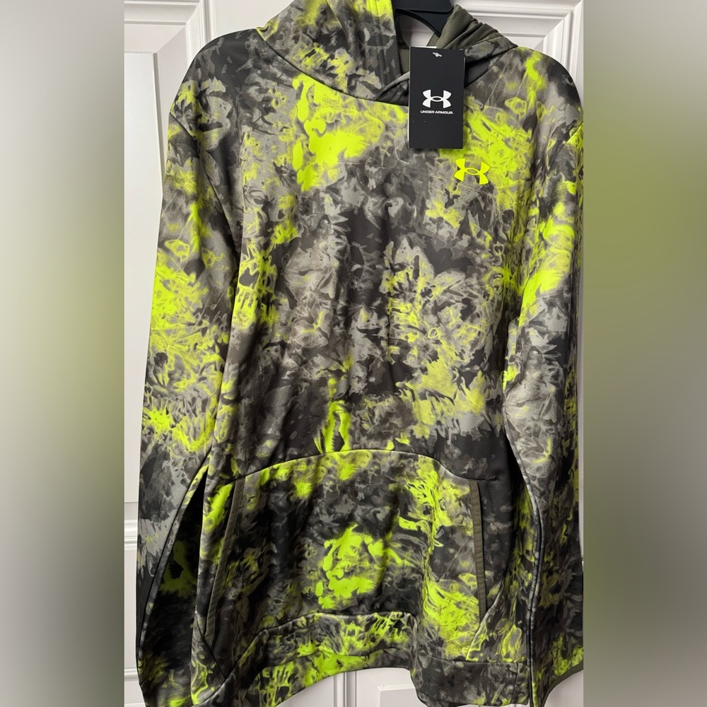 Under Armour Big Boys Fleece Cloud Hoodie Marine Green YXL - NWT